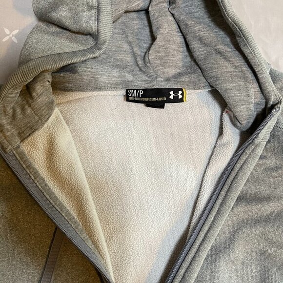 WOMEN'S Under Armour 1222625 Gray Long Sleeve Hoodie! Size Small - Picture 4 of 7